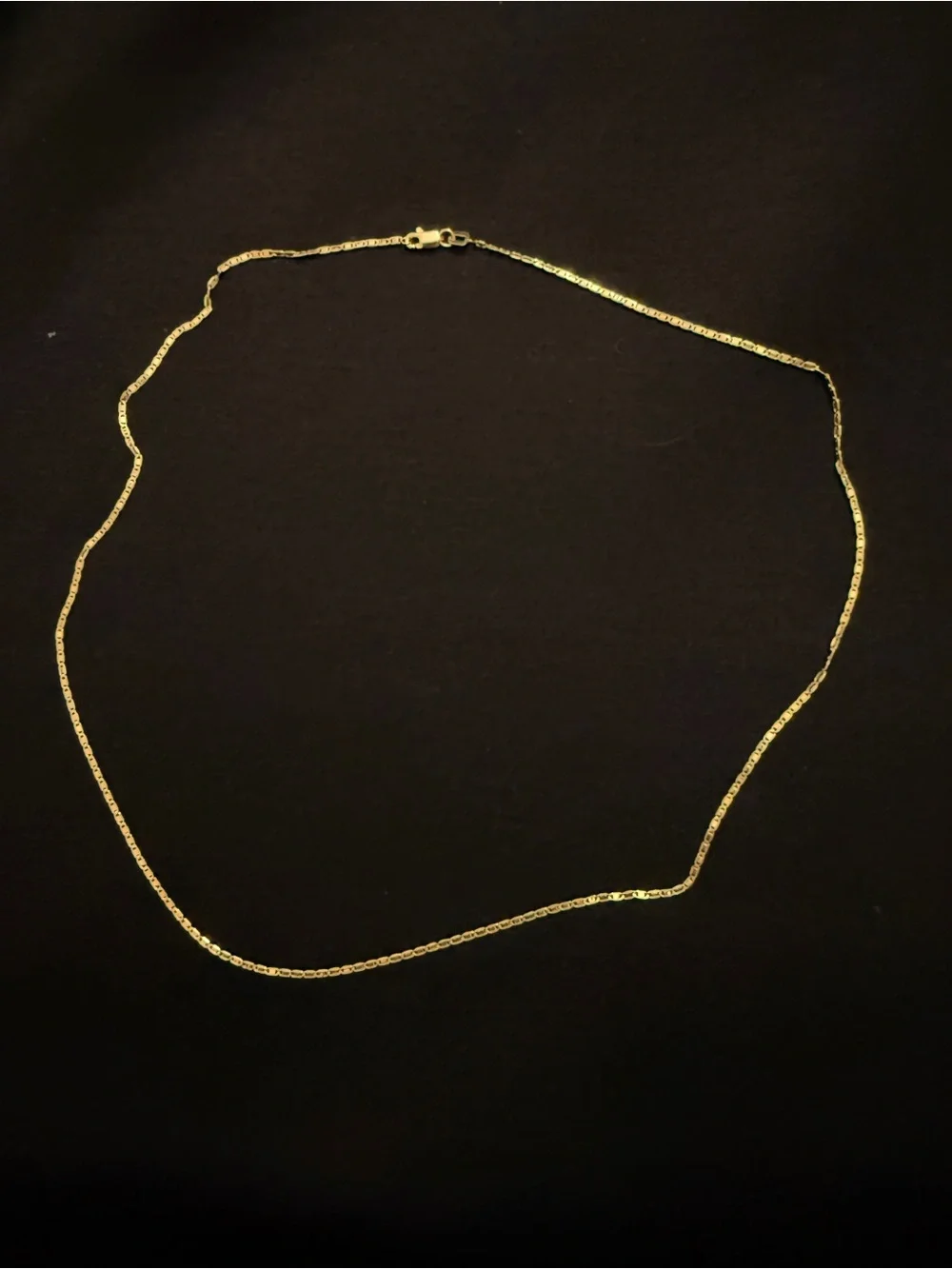 18K Solid Yellow Gold Valentino Necklace